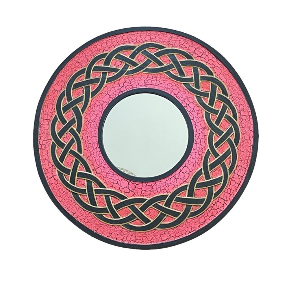 CELTIC Style Red & Black Mirror 16”